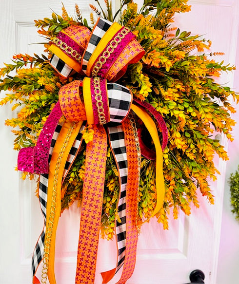 Mixed Orange Wreath (35" round)